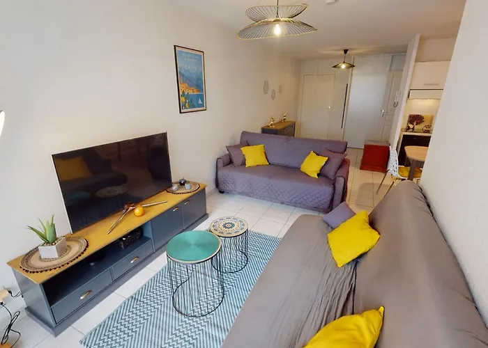 2p A Menton, Centre, Climatise, Terrasse Et Parking - Fr-1-196-336 아파트 *